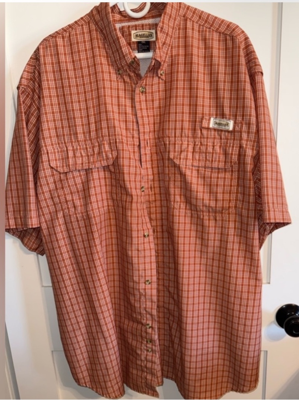 🤘🏻🧡⛱️Magellan Outdoors - Burnt Orange Plaid Fishing Shirt - 2XL
